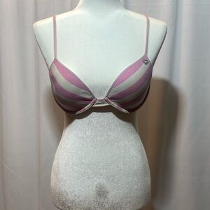 PINK Victoria's Secret Striped Bra in Pink and Cream